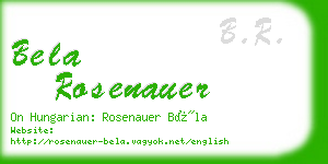 bela rosenauer business card